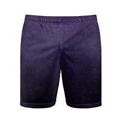 Шорты спортивные мужские Фиолетово-черный градиент, цвет: 3D-принт