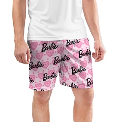 Шорты спортивные мужские Логотип Барби и розовое кружево, цвет: 3D-принт — фото 2