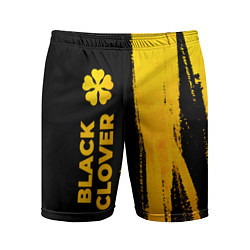 Шорты спортивные мужские Black Clover - gold gradient: по-вертикали, цвет: 3D-принт