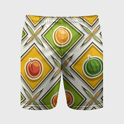 Мужские спортивные шорты Fruits and berries pattern