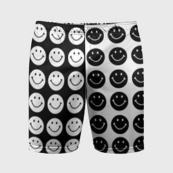 Мужские спортивные шорты Smiley black and white
