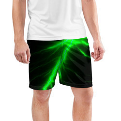 Шорты спортивные мужские Зеленый разряд молнии, цвет: 3D-принт — фото 2
