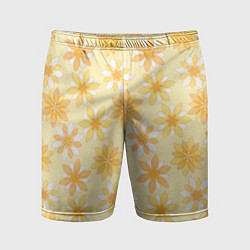 Мужские спортивные шорты Желтые геометричные цветы