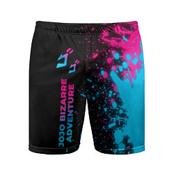 Мужские спортивные шорты JoJo Bizarre Adventure - neon gradient: по-вертика