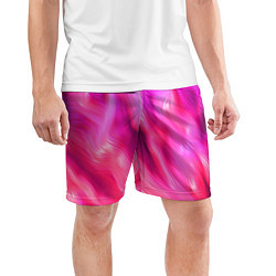 Шорты спортивные мужские Pink abstract texture, цвет: 3D-принт — фото 2