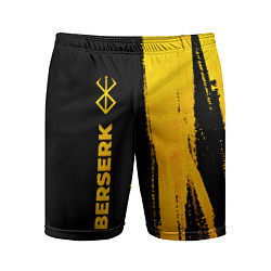 Шорты спортивные мужские Berserk - gold gradient: по-вертикали, цвет: 3D-принт