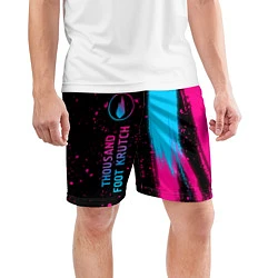 Шорты спортивные мужские Thousand Foot Krutch - neon gradient по-вертикали, цвет: 3D-принт — фото 2
