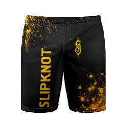 Шорты спортивные мужские Slipknot - gold gradient вертикально, цвет: 3D-принт