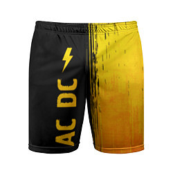 Мужские спортивные шорты AC DC - gold gradient по-вертикали