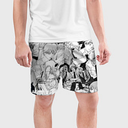 Шорты спортивные мужские Дэнджи - Человек бензопила, цвет: 3D-принт — фото 2