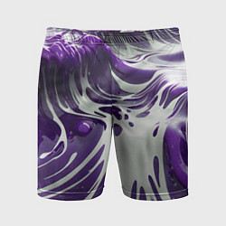 Шорты спортивные мужские Бело-фиолетовая краска, цвет: 3D-принт