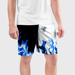 Шорты спортивные мужские Tesla Elon Mask fire, цвет: 3D-принт — фото 2
