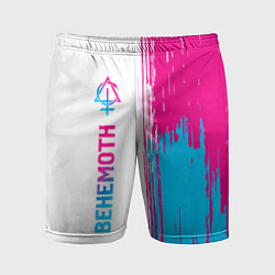 Мужские спортивные шорты Behemoth neon gradient style по-вертикали