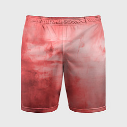 Шорты спортивные мужские Красный гранж, цвет: 3D-принт