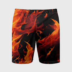 Мужские спортивные шорты Пламя в темноте