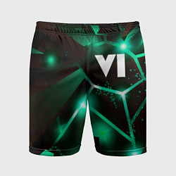 Шорты спортивные мужские GTA 6 разлом плит, цвет: 3D-принт