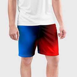 Шорты спортивные мужские Неоновый градиент краски, цвет: 3D-принт — фото 2