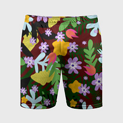 Мужские спортивные шорты Гавайская цветочная расцветка