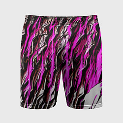Мужские спортивные шорты Камень и розовые полосы