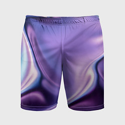 Шорты спортивные мужские Голография - изгибающийся металлический фиолетовый, цвет: 3D-принт