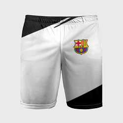 Шорты спортивные мужские Barcelona краски чёрные спорт, цвет: 3D-принт