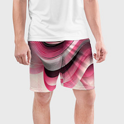Шорты спортивные мужские Волны - текстура, цвет: 3D-принт — фото 2