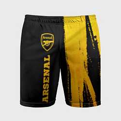Мужские спортивные шорты Arsenal - gold gradient по-вертикали
