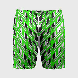 Шорты спортивные мужские Зелёная техно броня, цвет: 3D-принт