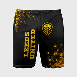 Мужские спортивные шорты Leeds United - gold gradient вертикально