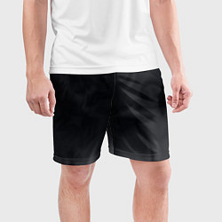 Шорты спортивные мужские Тёмный серый дымчатый, цвет: 3D-принт — фото 2