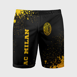 Шорты спортивные мужские AC Milan - gold gradient вертикально, цвет: 3D-принт