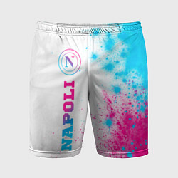 Мужские спортивные шорты Napoli neon gradient style по-вертикали