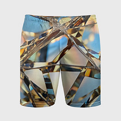 Шорты спортивные мужские Грани стекла, цвет: 3D-принт