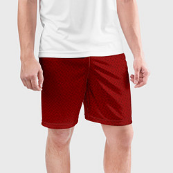 Шорты спортивные мужские Узор с изображением красных колец, цвет: 3D-принт — фото 2
