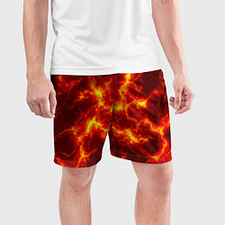 Шорты спортивные мужские Текстура огня, цвет: 3D-принт — фото 2