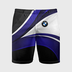 Мужские спортивные шорты BMW Logotype - blue waves