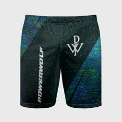 Мужские спортивные шорты Powerwolf glitch blue