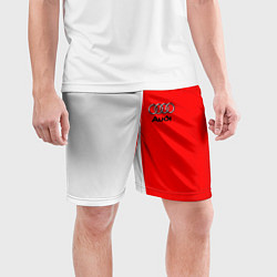 Шорты спортивные мужские AUDI logo полосы, цвет: 3D-принт — фото 2