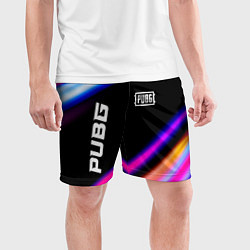 Шорты спортивные мужские PUBG speed game lights, цвет: 3D-принт — фото 2