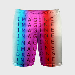 Шорты спортивные мужские Imagine Dragons neon rock, цвет: 3D-принт