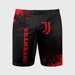 Шорты спортивные мужские Juventus - red gradient вертикально, цвет: 3D-принт