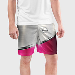 Шорты спортивные мужские Nissan auto metal, цвет: 3D-принт — фото 2