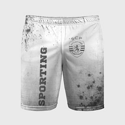 Шорты спортивные мужские Sporting - white gradient вертикально, цвет: 3D-принт