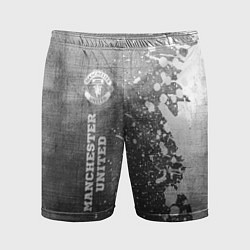 Шорты спортивные мужские Manchester United - grey gradient по-вертикали, цвет: 3D-принт