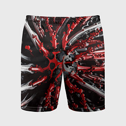 Шорты спортивные мужские Красно-белая инфекция, цвет: 3D-принт