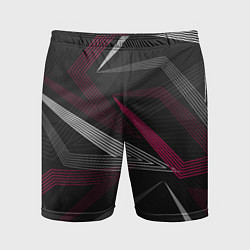 Шорты спортивные мужские Цветные линии, цвет: 3D-принт
