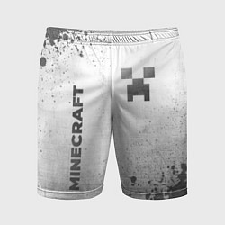 Шорты спортивные мужские Minecraft - white gradient вертикально, цвет: 3D-принт