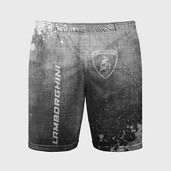 Мужские спортивные шорты Lamborghini - grey gradient вертикально