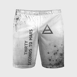 Мужские спортивные шорты Thirty Seconds to Mars - white gradient вертикальн