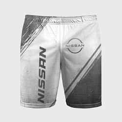 Шорты спортивные мужские Nissan - white gradient вертикально, цвет: 3D-принт